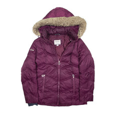 Nautica Womens Puffer Jacket Purple M