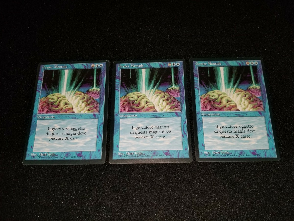 MTG 1x Revised blue rare LP Italian FBB Braingeyser - Reserved 
