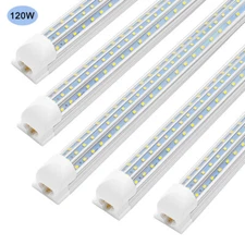 T8 8FT LED Tube Light Bulb 120W LED Shop Light Fixture 8 FT D-shaped 5500K 6500K
