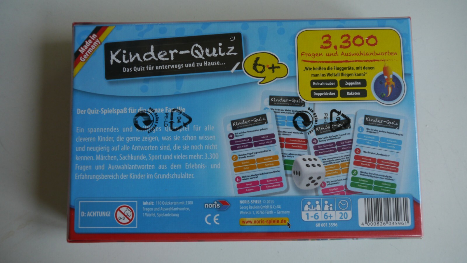 Thumbnail - Noris Kinder-quiz 3.300 Fragen Und Antworten Für Unterwegs Und Zu