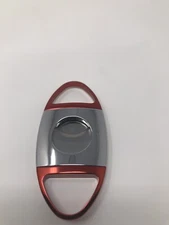 Sleek Red And Chrome Cigar Cutter