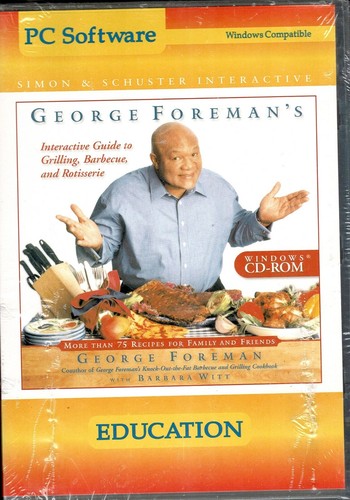 George Foreman's Interactive Guide To Grilling Barbecue and Rotisserie Pc New XP