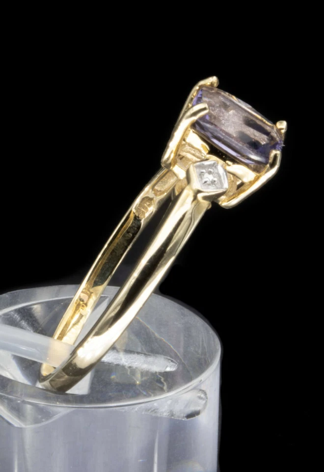 375/ 9kt Weißgold Ring mit Amethyst, Zirkonia, Gr.59. ⭐️⭐️⭐️⭐️⭐️ - Bild 3 von 3