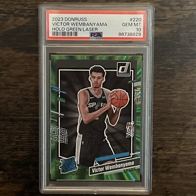 2023-24 Donruss Rated Rookie Victor Wembanyama Holo Green Laser RC