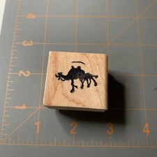 Wood Rubber Stamp- Two Camels Walking Animal Nature