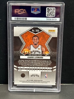 Kawhi Leonard 2021-22 Panini Mosaic Genesis Prizm #300 PSA