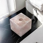 5" Rose Quartz Stone Tissue Box Holder Healing Crystal Bathroom Accessories Deco