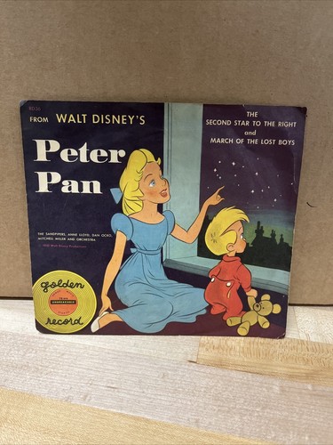 "Walt Disneys ""Peter Pan"" 78 U/min 6" Schallplatte auf Golden Records #RD36 - Anfang 1950'" - Bild 9 von 10