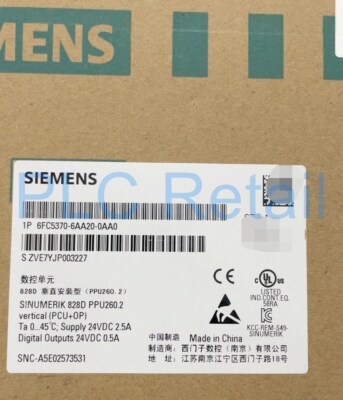 NEW Siemens 6FC5370-6AA20-0AA0 PPU260.2 828D system 6FC5370-6AA20-0AA0  DHL