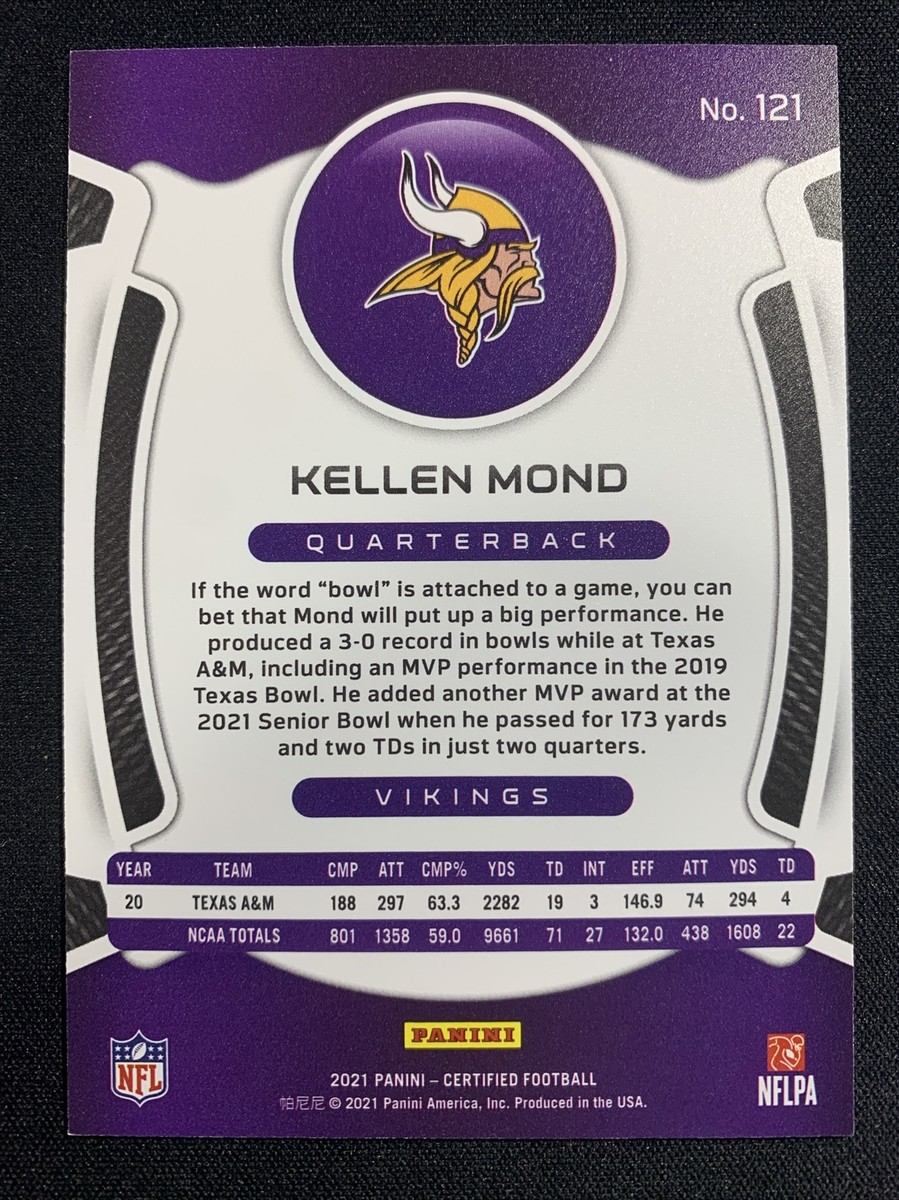 Kellen Mond 2021 Panini Certified Rookies Mirror Bronze #/249 #121