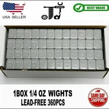 8 BOX BUNDLE  1/4OZ GRAY WHEEL WEIGHTS STICK-ON ADHESIVE TAPE 6 LBS LEAD-FREE 