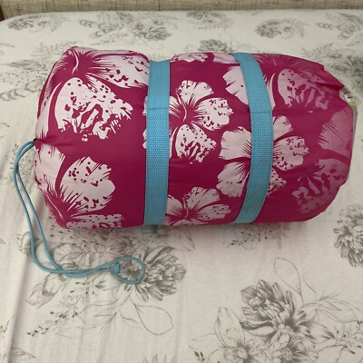 Sleep Cell Sleepod Junior sleeping bag￼ Pink Hawaiian Flower Floral Hibiscus Kid