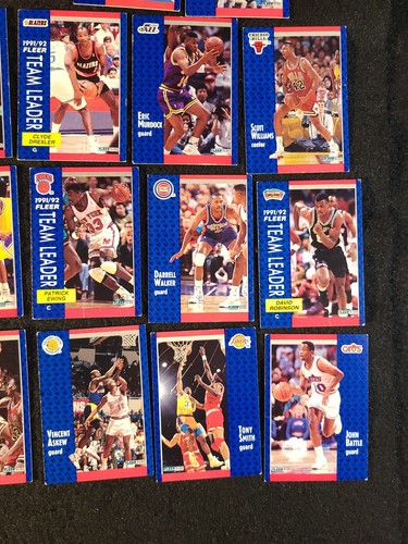 1991-1992 Fleer Basketball NBA Cards Lot 31 Inc Ewing Stockton Robinson Drexler - Picture 7 of 7