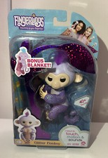 WowWee Kiki Fingerlings Glitter Monkey Interactive Baby Pet - Purple BNIP