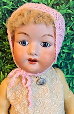 Hand-Crocheted Newborn Girl Baby Hat with Ear Flaps and Tie. Very Soft Hat ONLY 