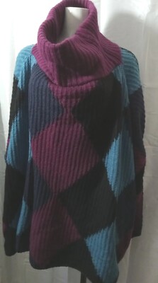 United Colors Benetton Textured Wool Knit Turtleneck Rumanian Sweater