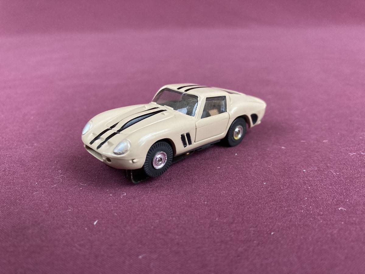 Vintage Aurora T-Jet HO Scale Ferrari 250 Slot Car Tan (#3 Chassis