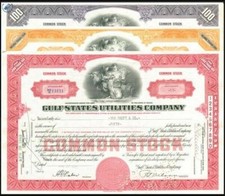 RARE UTILITY STOCK(S) w TEXAS REVENUE STAMPS 4.99 EA. See Pix! NO OTHERS on eBay