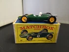B279-MATCHBOX LESNEY No19D LOTUS RACING CAR AND BOX.
