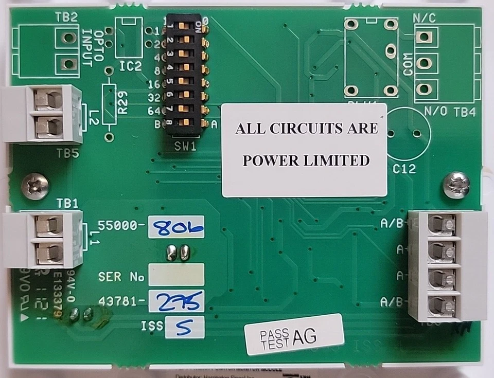 Módulo de monitor de interruptor prioritario alarma contra incendios Harrington I-Spy IS812 hecho en Reino Unido NUEVO Foto 4 de 4