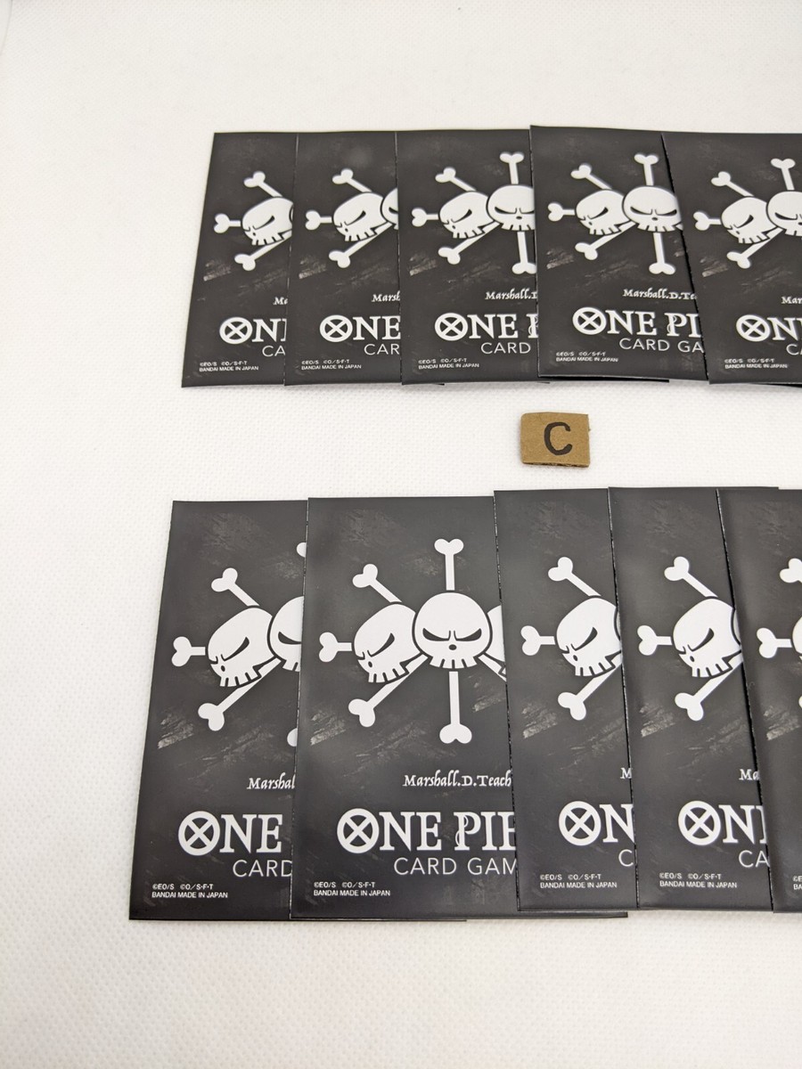 10 Card sleeves Marshall.D.Teach pirate Flag One Piece Official