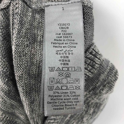 JOHN VARVATOS Erik Sweater XL Grey Stripe Jacquard Long Sleeve Y2191Y2-CBA2B NWT - Picture 10 of 11