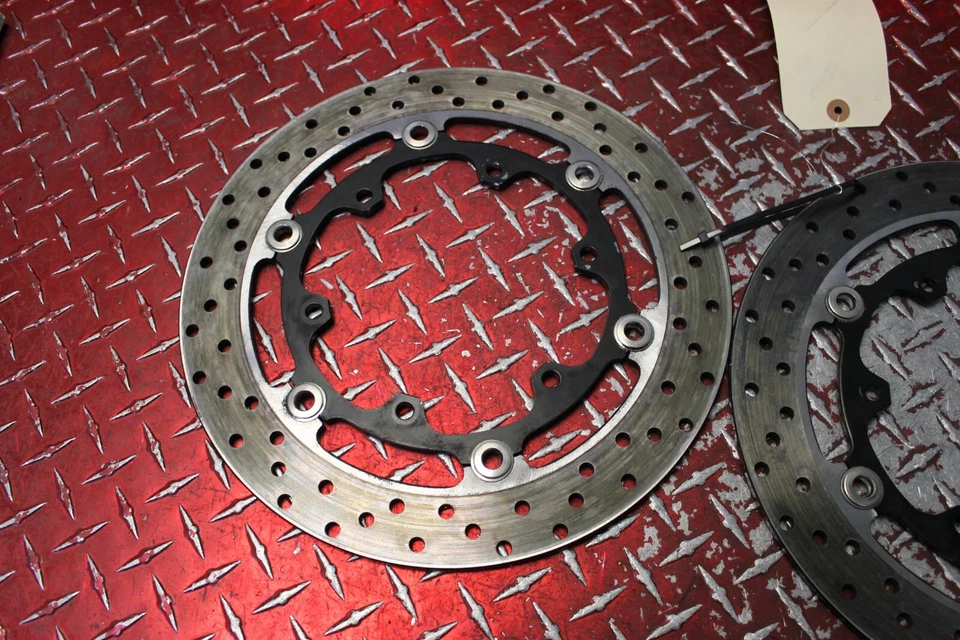 Yamaha Roadstar Warrior XV1700 2004-2009 OEM ROTORES DE FRENO DELANTEROS RECTOS YW1 Foto 4 de 4