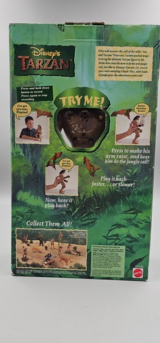 Figura de acción Mattel 1999 Tarzán de Disney en caja original sin abrir prohibida - Imagen 2 de 2