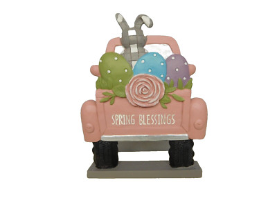 Plaque with eggs and Bunny - Spring Blessings - New by Blossom Bucket #13375