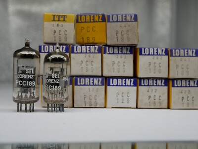 1x PCC189 LORENZ ITT  NEW in Box STRONG TUBE Röhre