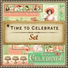 Graphic 45 TIME TO CELEBRATE 12 x 12 Paper 8 Sheets Only New