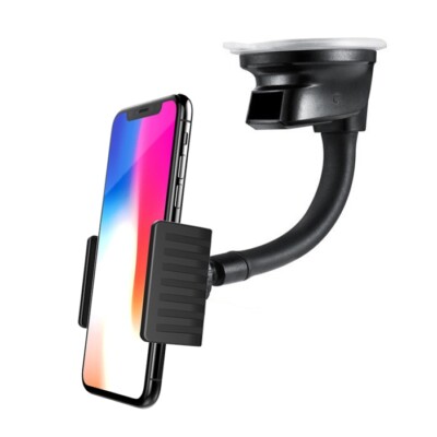 Premium Car Mount Dash Windshield Phone Holder Window Rotating for Smartphones