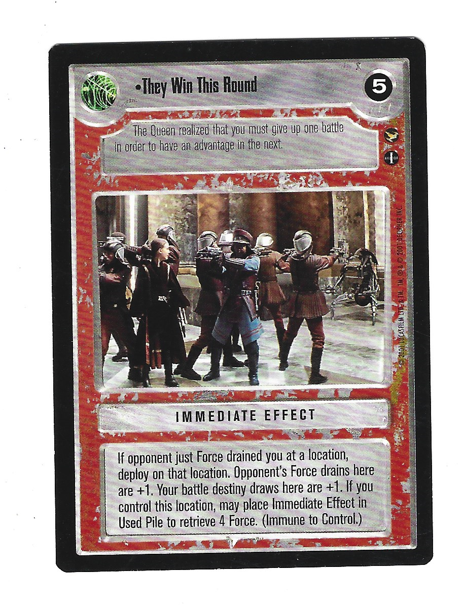 Star Wars CCG Theed Palace They Win This Round