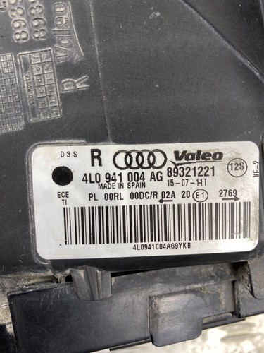 AUDI Q7 SLINE 2013 FRONT HEADLIGHT RIGHT SIDE XENON 4L0941004AG - Picture 14 of 14