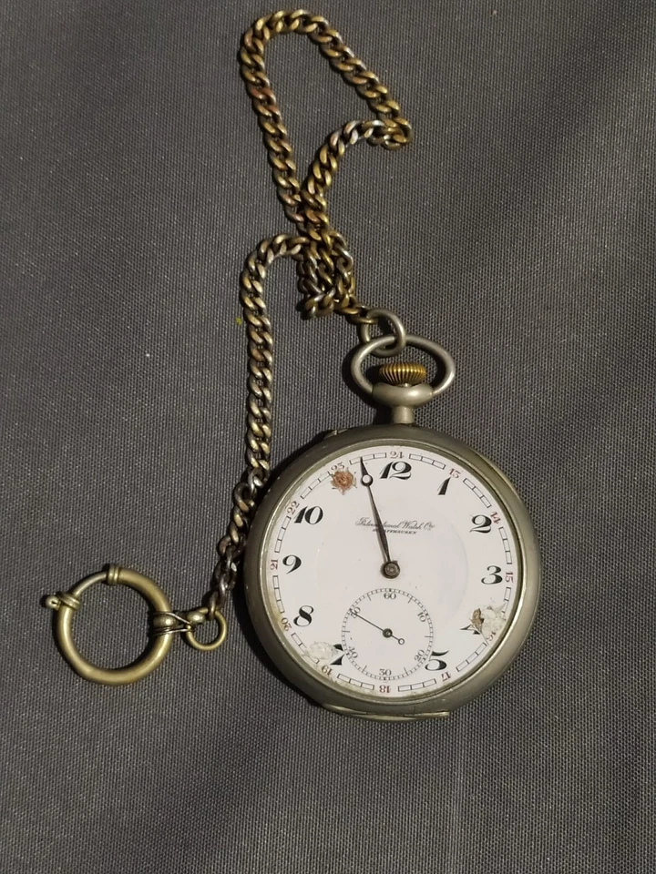 Reloj Bolsillo Trasero IWC International WATCH Co 1915 No Funciona Necesita Reparación Cal H6 Foto 2 de 4