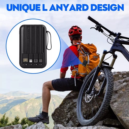 30000mAh Bank Power - 20W PD External Battery Fast Charger 4 in1 Built-in Cables - Picture 6 of 21