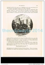 KELSO CASTLE FROM THE EAST, SCOTLAND, BOOK ILLUSTRATION, 1882