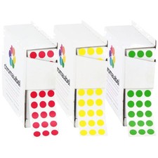 Color Coding Labels, Permanent Adhesive, 3 Dispensers