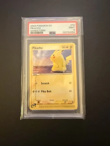 2003 POKEMON EX SANDSTORM #72 PIKACHU PSA 9