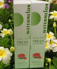 SIRUINI PROBIOTICS FRESH BREATH WATERMELON MOUTH SPRAY ORAL HEALTH FORMULA 2 PCS