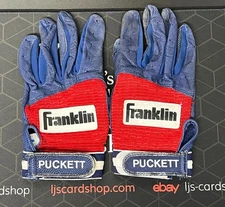 Kirby Puckett Game Used/Worn Franklin Batting Gloves Circa 1991 PSA/DNA COA J1
