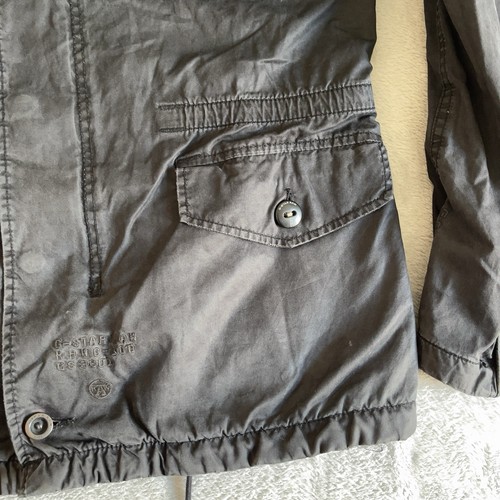 Giacca G-Star Raw Field uomo media nera cotone utility militare con cappuccio - Foto 8 di 20