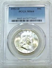 1953 D Franklin Half Dollar PCGS MS64 99% FBL Frosty Luster New Holder #H298A