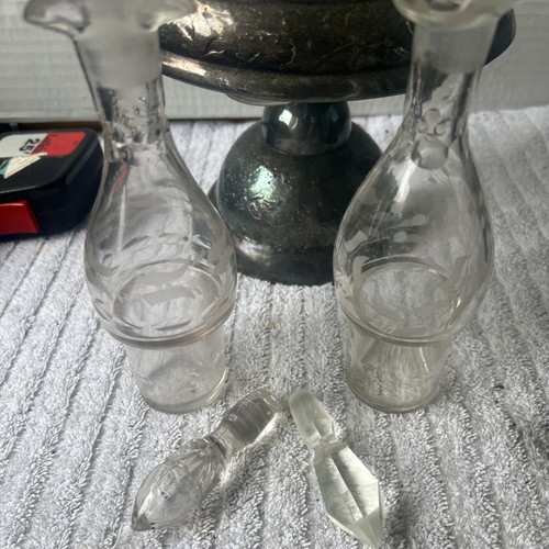 Antikes viktorianisches Kruzifix Set versilbert eleganter Stil. S&P, O&V, Jam Estate - Bild 15 von 24