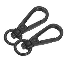 10Pcs Swivel Lobster Clasps Push Gate Snap Hook Bag Clips 3/8" Black
