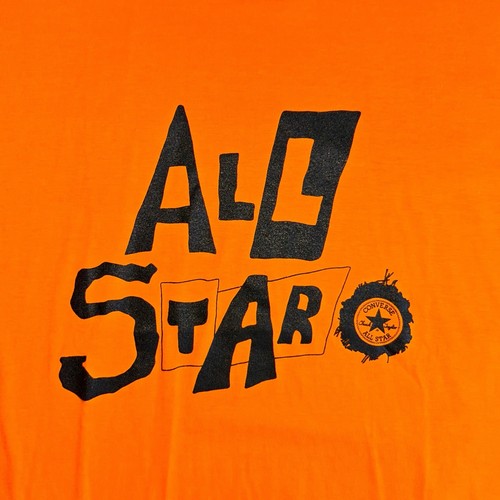 CONVERSE NOS VINTAGE ALL STAR Men’s T-shirt Orange/Black SMALL - Foto 3 di 3
