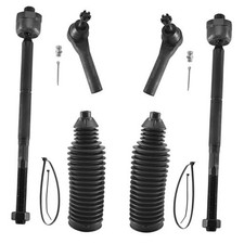 6pcs Front Steering Kit Tie Rod End Inner and Outer and Boots for Cadillac