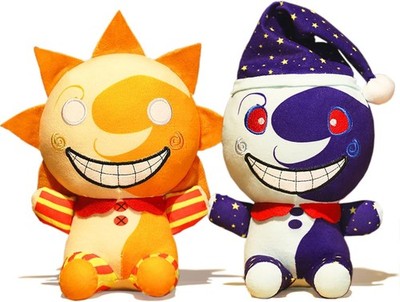 Sundrop and Moondrop Clown Figures FNAF Security Breach Plush Dolls Stuffed