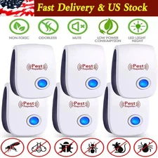 6 pcs Ultrasonic Pest Repeller Control Electronic Repellent Mice Bug Rat Reject.
