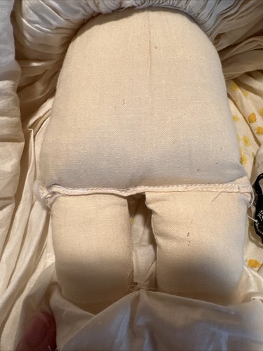 Antique German 17” Doll Blonde Cloth Body Except For Hands Feet And Head - Picture 14 of 18